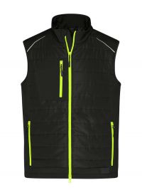 Steppwesten für Herren Schwarz / Neon Gelb